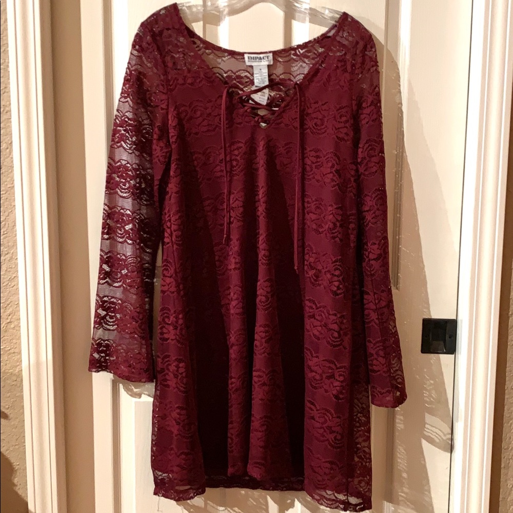 ✨NWT! Burgundy All Lace Dress